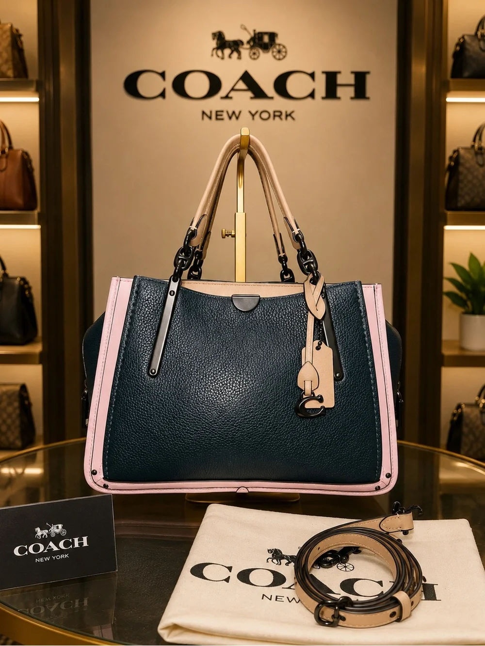 Coach pebbled leather